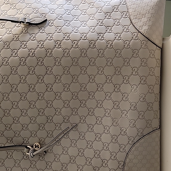 Authentic GucciBree Convertible Top Handle Bag Guccissima Leather Large - Beige - Picture 10 of 10